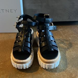 Stella McCartney Woven Emilie platform sandals SZ 8 OBO